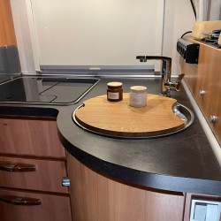 Kundenprojekt: Ablage Wohnmobil-Spüle CNC-gefräst aus Eiche!